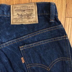 VINTAGE 1980’s Levi’s 505 Orange Tab Dark Wash Jeans | 34 Waist